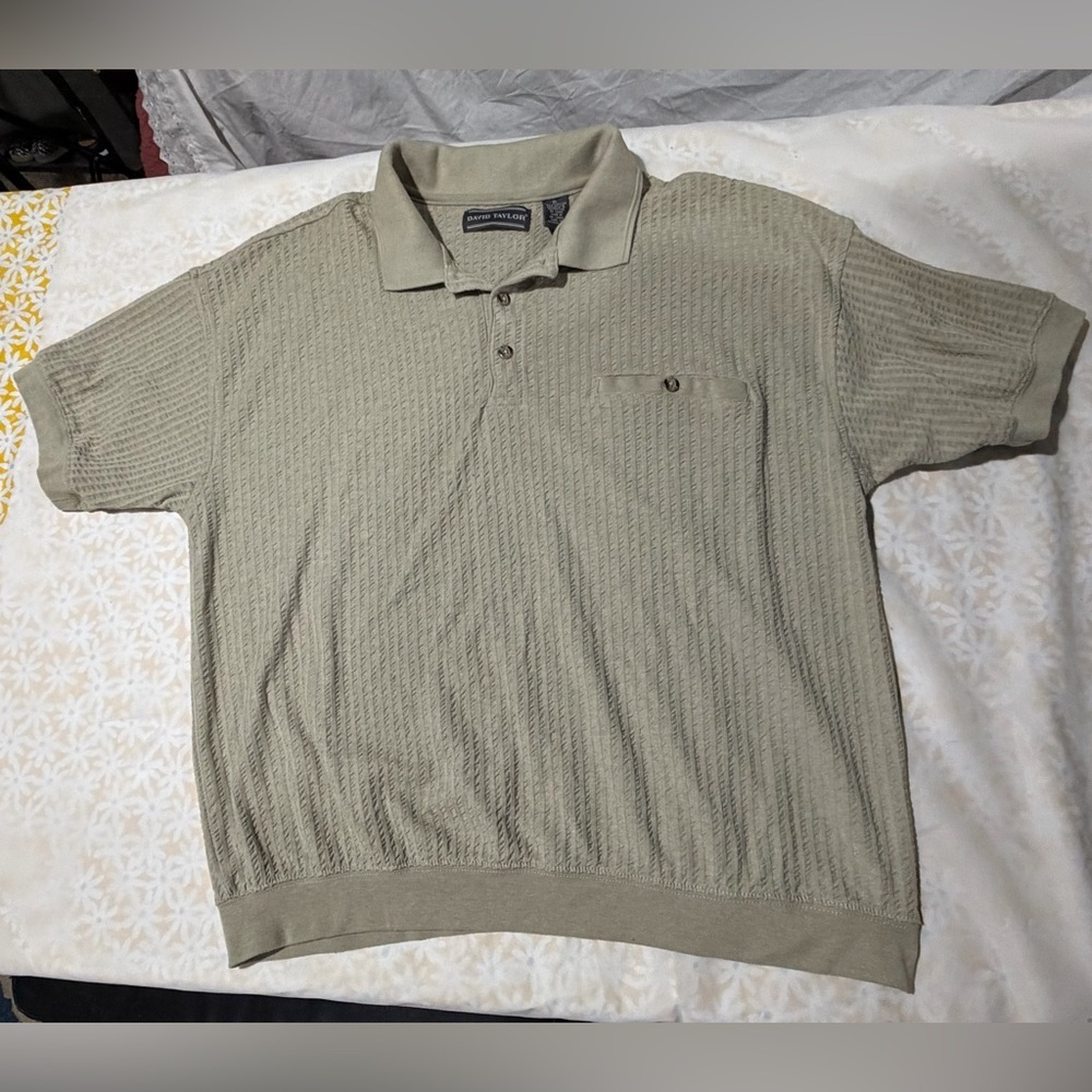 David Taylor Men's Khaki Polo‎ Shirt